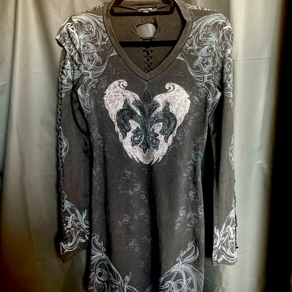 Angel wing bling biker dress